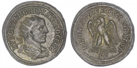 EMPIRE ROMAIN
Philippe Ier (244-249). Tétradrachme ND (248), Antioche. Prieur 373 (26 ex.) ; Billon - 13,71 g - 27 mm - 6 h
Belle patine grise aux r...