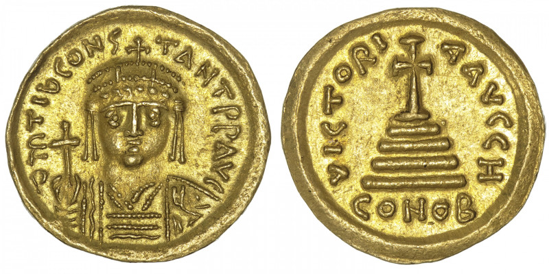 EMPIRE BYZANTIN
Tibère II Constantin (578-582). Solidus ND, Constantinople, 8e ...