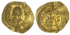 EMPIRE BYZANTIN
Héraclius et Héraclius Constantin (613-641). Trémissis ND, Constantinople. BC.786 ; Or - 1,42 g - 17 mm - 6 h
Flan écrasé. Pli. TTB....