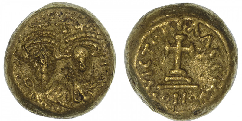 EMPIRE BYZANTIN
Héraclius (610-641). Solidus ND, Carthage. BC.867 v. ; Or - 4,4...