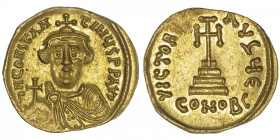 EMPIRE BYZANTIN
Constant II (641-668). Solidus ND (641-645), Constantinople, 5e officine. BC.939 ; Or - 4,41 g - 18 mm - 6 h
Avec E pour la 5e offic...
