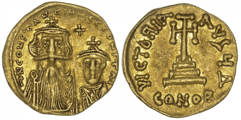 EMPIRE BYZANTIN
Constant II (641-668). Solidus ND (654-659), Constantinople, 4e...