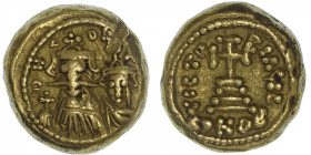 EMPIRE BYZANTIN
Constant II (641-668). Solidus ND, Carthage. BC.1039 v. ; Or - 4,44 g - 12 mm - 6 h
TTB.
