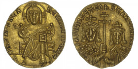 EMPIRE BYZANTIN
Basile Ier et Constantin (868-879). Solidus ND (avant 879), Constantinople. BC.1704 ; Or - 4,43 g - 20 mm - 6 h
Superbe.