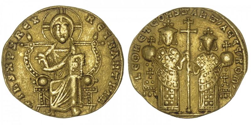 EMPIRE BYZANTIN
Léon VI et Constantin VII (908-912). Solidus ND, Constantinople...