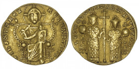 EMPIRE BYZANTIN
Léon VI et Constantin VII (908-912). Solidus ND, Constantinople. BC.1725 ; Or - 4,38 g - 20 mm - 6 h
TTB.