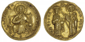 EMPIRE BYZANTIN
Romain III (1028-1034). Histaménon nomisma ND, Constantinople. BC.1819 ; Or - 4,13 g - 22 mm - 12 h
Superbe.