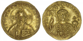 EMPIRE BYZANTIN
Michel IV (1034-1041). Histaménon nomisma ND, Constantinople. BC.1824 ; Or - 4,30 g - 22 mm - 6 h
TTB à Superbe.