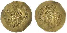 EMPIRE BYZANTIN
Alexis Ier Comnène (1081-1118). Histaménon nomisma ND, Constantinople. BC.1892 ; Or - 4,36 g - 30 mm - 6 h
Flan à peine voilé. TTB à...