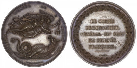 ALGÉRIE
Mahmoud II (1808-1839). Médaille, conquête d'Alger, le comte de Bourmont 1830. Esc.5 ; Bronze - 24,91 g - 40 mm - 12 h
Superbe.