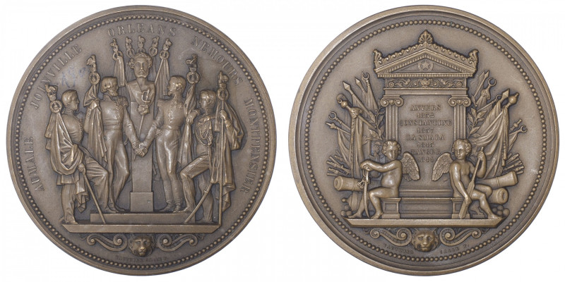 ALGÉRIE
Louis-Philippe Ier (1830-1848). Médaille, les victoires du Duc d’Orléan...