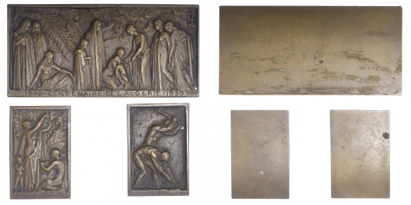 ALGÉRIE
IIIe République (1870-1940). Médailles (Triptyque), Centenaire de l’Alg...