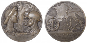 ALGÉRIE
Gouvernement provisoire de la République française (1944-1946). Médaille du 3e régiment de Tirailleurs algériens par Bazor 1945. Bronze - 154...