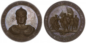 ALLEMAGNE
Brandebourg. Médaille d’Albert Ier de Brandebourg 1144-1170 par Loos ND. Cuivre - 67,30 g - 50 mm - 12 h
Sublime médaille finement gravée ...