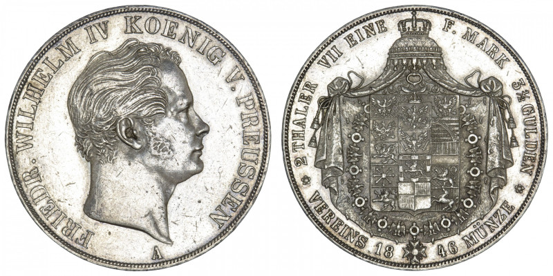 ALLEMAGNE
Prusse, Frédéric-Guillaume IV (1840-1861). Double thaler 1846, A, Ber...