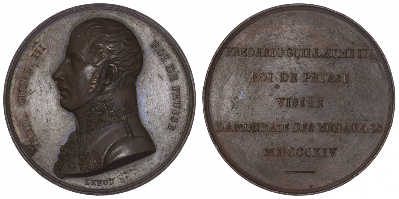 ALLEMAGNE
Prusse, Frédéric-Guillaume III (1797-1840). Médaille, visite de la Mo...