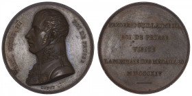 ALLEMAGNE
Prusse, Frédéric-Guillaume III (1797-1840). Médaille, visite de la Monnaie de Paris 1814. Br.1466 ; Bronze - 38 g - 40 mm - 12 h
Beau TTB....