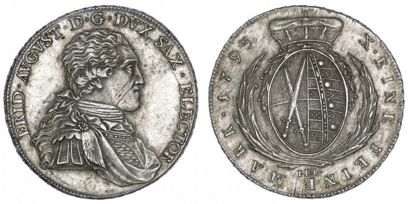 ALLEMAGNE
Saxe, Frédéric-Auguste III, prince-électeur (1763-1806). Thaler 1795....
