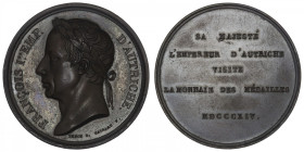 AUTRICHE
François Ier (1806-1835). Médaille, visite de la Monnaie de Paris 1814. Br.1465 ; Bronze - 35,21 g - 40 mm - 12 h
Superbe.
