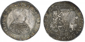 BELGIQUE
Brabant (duché de), Charles II (1665-1700). Ducaton 1666, Anvers. KM.79.1 ; Argent - 32,35 g - 44 mm - 11 h
TB.