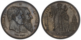 BELGIQUE
Léopold II (1865-1909). Médaille au module de 5 francs 1880. Cuivre - 24,55 g - 37 mm - 12 h
Superbe.