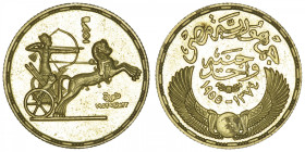 ÉGYPTE
République d’Égypte (1953-1958). 1 livre (1 pound) 1955. Fr.115 ; Or - 8,50 g - 24 mm - 12 h
Superbe.