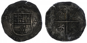 ESPAGNE
Philippe II d’Espagne (1556-1598). 8 réaux ND, Séville. Cal.720 ; Argent - 26,86 g - 39 mm - 12 h
Bel exemplaire pour le type. TB.