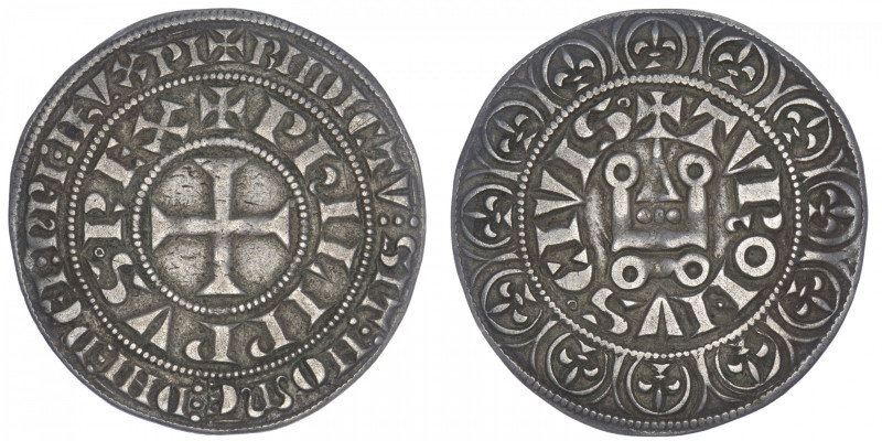 FRANCE / CAPÉTIENS
Philippe IV, dit Philippe le Bel (1285-1314). Gros tournois ...