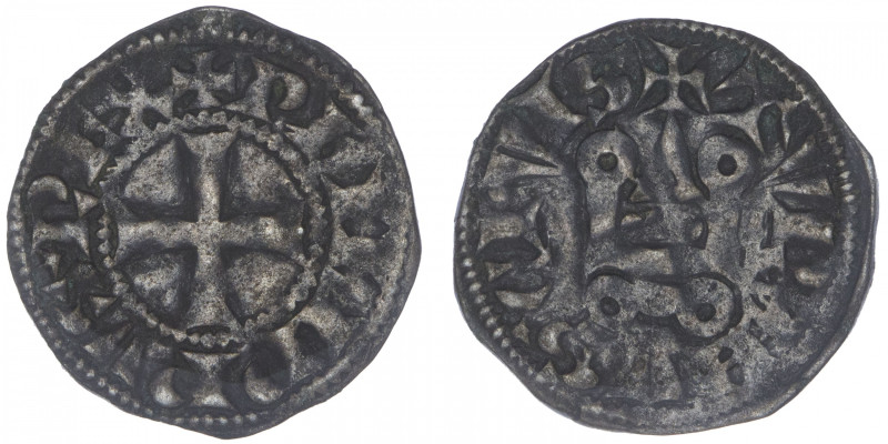 FRANCE / CAPÉTIENS
Philippe IV, dit Philippe le Bel (1285-1314). Obole tournois...