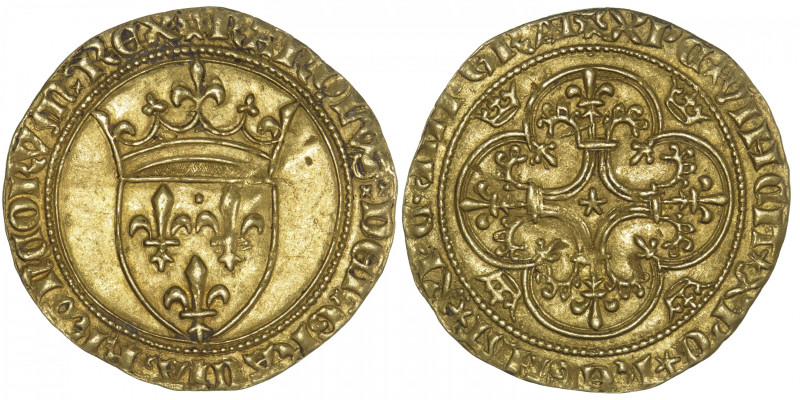 FRANCE / CAPÉTIENS
Charles VI (1380-1422). Écu d’or à la couronne, 4e émission ...