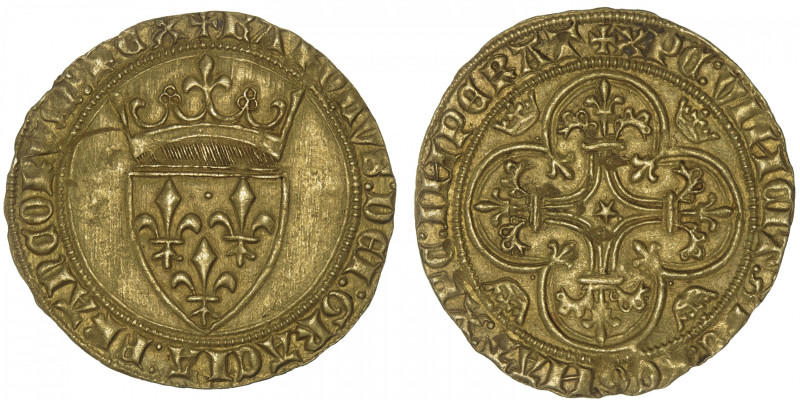 FRANCE / CAPÉTIENS
Charles VI (1380-1422). Écu d’or à la couronne, 4e émission ...