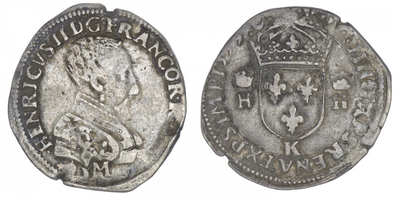 FRANCE / CAPÉTIENS
François II (1559-1560). Teston, 2e type 1559, K, Bordeaux. ...