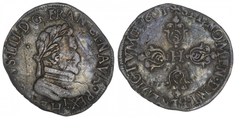 FRANCE / CAPÉTIENS
Henri IV (1589-1610). Demi-franc 1601, I, Limoges. Dy.1212A ...