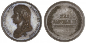 FRANCE
Convention (1792-1795). Médaille, Louis XVII par Tiolier 1793, Paris. Bronze - 34,92 g - 40 mm - 12 h
Superbe.