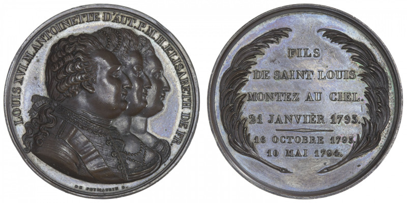 FRANCE
Convention (1792-1795). Médaille, Louis XVI, la mort de la famille royal...