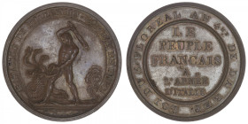 FRANCE
Directoire (1795-1799). Médaille, Bonaparte, bataille de Millesimo et combat de Dego 1796, Paris. Ess.685 ; Bronze - 39,29 g - 43 mm - 12 h
S...