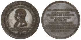 FRANCE
Consulat (1799-1804). Médaille, Bataille de Marengo, commandement de Bonaparte An 8, Paris. Br.38 ; Bronze - 65,75 g - 50 mm - 12 h
TTB.