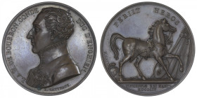 FRANCE
Consulat (1799-1804). Médaille, mort de Louis Antoine de Bourbon-Condé, duc d'Enghien 1804, Paris. Br.294 ; Bronze - 38,58 g - 41 mm - 12 h
S...