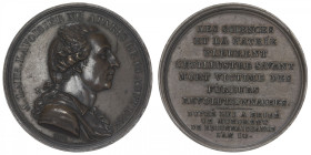 FRANCE
Consulat (1799-1804). Médaille, Lavoisier par Dupré An 10, Paris. Br.2177 ; Bronze - 38,93 g - 41 mm - 12 h
TTB à Superbe.