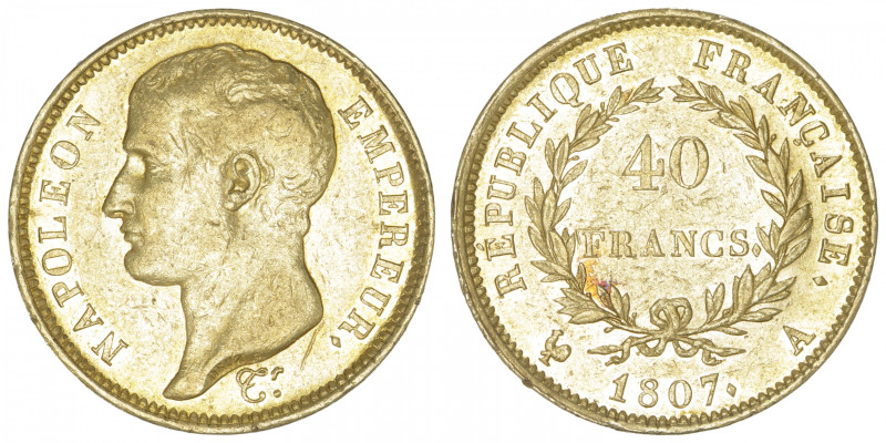 FRANCE
Premier Empire / Napoléon Ier (1804-1814). 40 francs type transitoire, t...