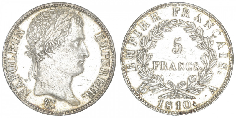 FRANCE
Premier Empire / Napoléon Ier (1804-1814). 5 francs Empire 1810, A, Pari...