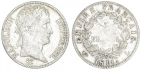 FRANCE
Premier Empire / Napoléon Ier (1804-1814). 5 francs Empire 1811, L, Bayonne. G.584 - F.307 ; Argent - 24,71 g - 37 mm - 6 h
TB.