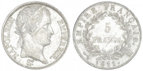 FRANCE
Premier Empire / Napoléon Ier (1804-1814). 5 francs Empire 1811, M, Toulouse. G.584 - F.307 ; Argent - 24,87 g - 37 mm - 6 h
Stries à l’avers...