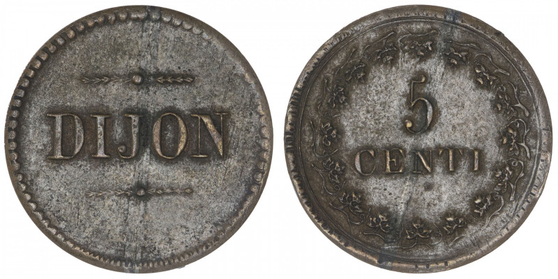 FRANCE
IIe République (1848-1852). Essai de 5 centimes de Delarue, avec inclusi...