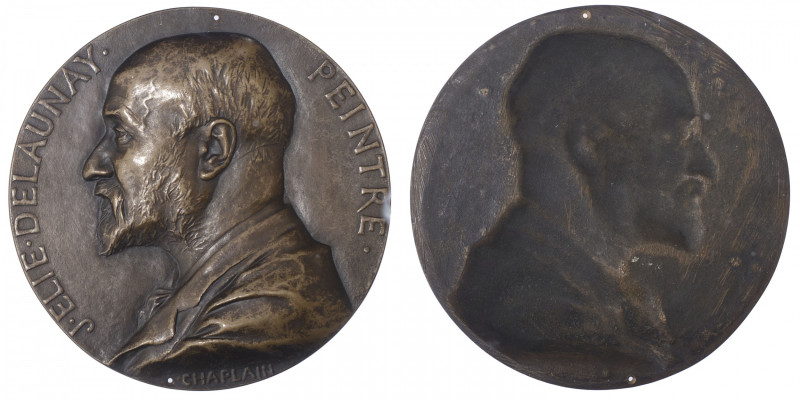 FRANCE
IIIe République (1870-1940). Fonte uniface, Jules Élie Delaunay par Chap...