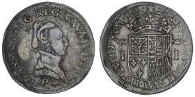 FRANCE / FÉODALES
Béarn (Seigneurie de), Jeanne (1562-1572). Teston 1566, Pau. Dy.1305 ; Argent - 9,44 g - 28 mm - 6 h
TB.