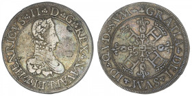 FRANCE / FÉODALES
Béarn (Seigneurie de), Henri II (1572-1589). Franc 1579, Pau. Dy.1319 ; Argent - 14,02 g - 35 mm - 9 h
Belle frappe et usure régul...