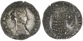FRANCE / FÉODALES
Navarre, Henri III (1572-1589). Demi-franc 1582, Saint-Palais. Dy.1400 ; Argent - 6,98 g - 29 mm - 1 h
Rare module. TB.