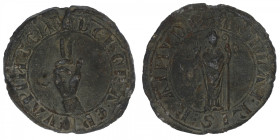 FRANCE / FÉODALES
Gap (évêché de), Raymond de Mévouillon (1282-1289). Bulle épiscopale ND (1282-1289). J. Roman, sigillographie Gap, n° 11 ; Plomb - ...