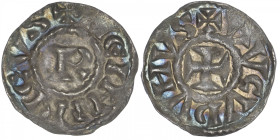 FRANCE / FÉODALES
Lyon (comté de), Henri le Noir, roi de Bourgogne. Denier au R ND (1038-1058). Dy.2532 ; Argent - 1,22 g - 17 mm - 11 h
TTB à Super...